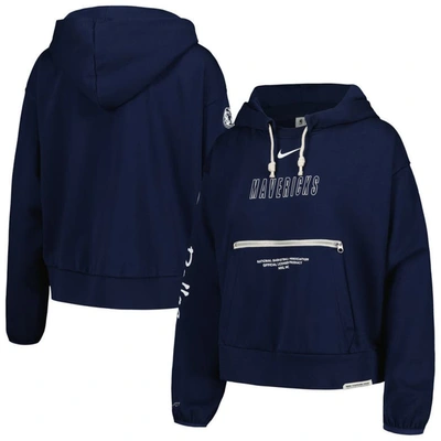 Nike Navy Dallas Mavericks Courtside Standard Issue Performance Pullover Hoodie