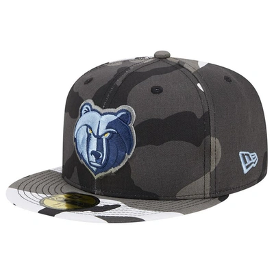 New Era Men's  Memphis Grizzlies Snow Camo 59fifty Fitted Hat