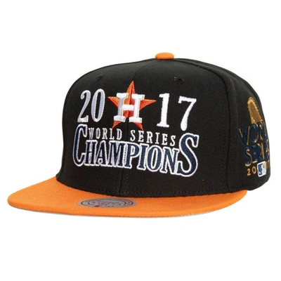 Mitchell & Ness Men's  Black Houston Astros World Series Champs Snapback Hat