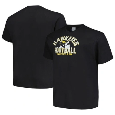 Champion Black Iowa Hawkeyes Big & Tall Football Helmet T-shirt