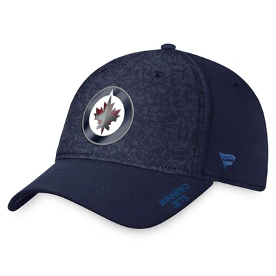 Fanatics Branded  Navy Winnipeg Jets Authentic Pro Rink Flex Hat