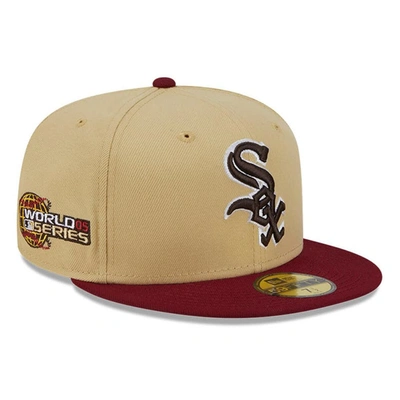 New Era Men's  Vegas Gold, Cardinal Chicago White Sox 59fifty Fitted Hat In Vegas Gold,cardinal