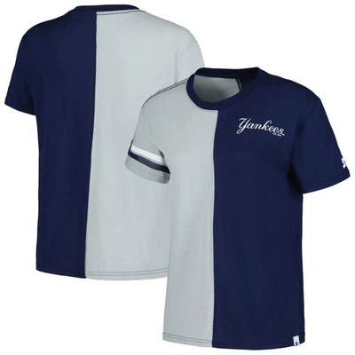 Starter Navy/gray New York Yankees Power Move T-shirt