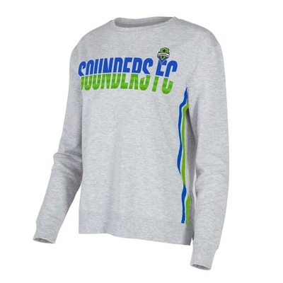 Concepts Sport Gray Seattle Sounders Fc Cedar Tri-blend Long Sleeve T-shirt