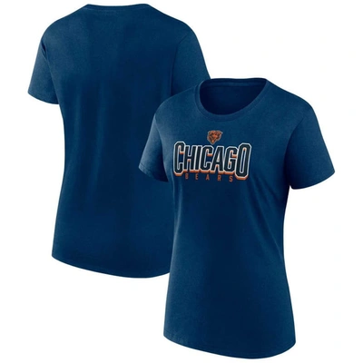 Fanatics Branded  Navy Chicago Bears Sideline Route T-shirt