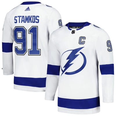 Adidas Originals Adidas Steven Stamkos White Tampa Bay Lightning Away Primegreen Authentic Pro Player Jersey