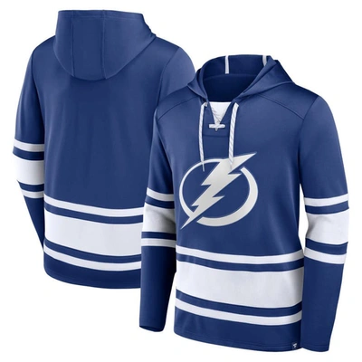 Fanatics Branded Blue Tampa Bay Lightning Puck Deep Lace-up Pullover Hoodie