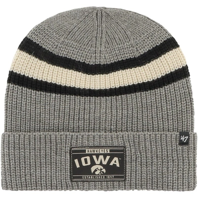 47 ' Charcoal Iowa Hawkeyes Penobscot Cuffed Knit Hat