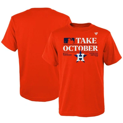 Fanatics Kids' Youth  Branded  Orange Houston Astros 2023 Postseason Locker Room T-shirt