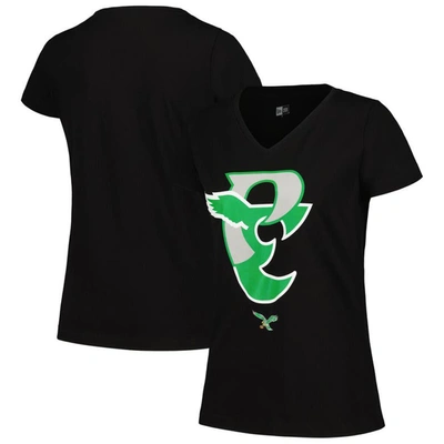 New Era Black Philadelphia Eagles City Originals V-neck T-shirt
