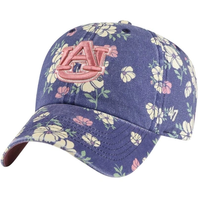 47 ' Navy Auburn Tigers Primrose Clean Up Adjustable Hat In Blue