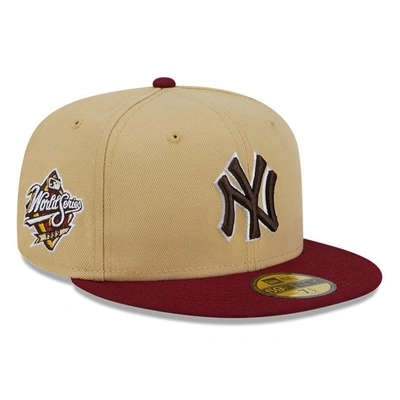 New Era Men's  Vegas Gold, Cardinal New York Yankees 59fifty Fitted Hat In Vegas Gold,cardinal