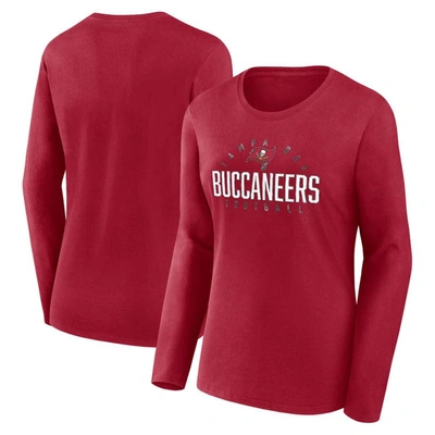 Fanatics Branded Red Tampa Bay Buccaneers Plus Size Foiled Play Long Sleeve T-shirt