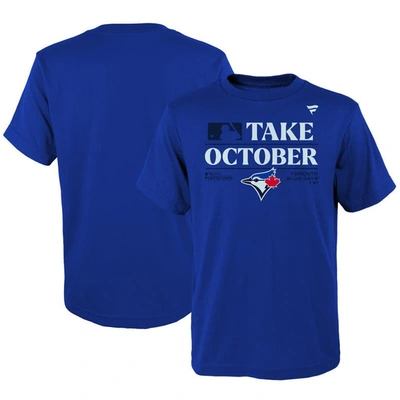 Fanatics Kids' Youth  Branded  Royal Toronto Blue Jays 2023 Postseason Locker Room T-shirt
