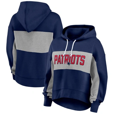Fanatics Branded  Navy New England Patriots Filled Stat Sheet Pullover Hoodie