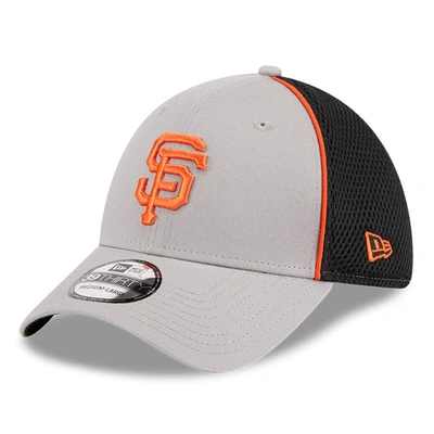 New Era Gray San Francisco Giants Pipe 39thirty Flex Hat