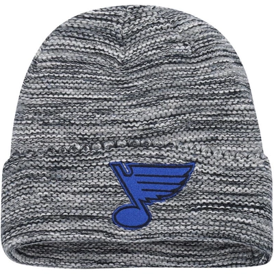 Adidas Originals Men's Adidas Black, White St. Louis Blues Marled Cuffed Knit Hat In Black,white