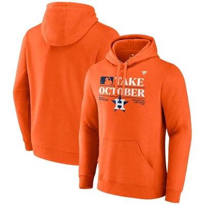 Fanatics Branded  Orange Houston Astros 2023 Postseason Locker Room Pullover Hoodie