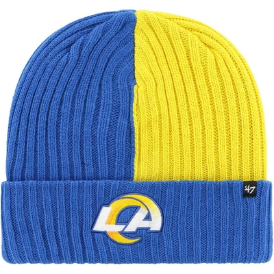 47 ' Royal Los Angeles Rams Fracture Cuffed Knit Hat