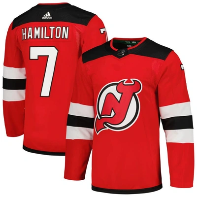 Adidas Originals Adidas Dougie Hamilton Red New Jersey Devils Home Primegreen Authentic Player Jersey