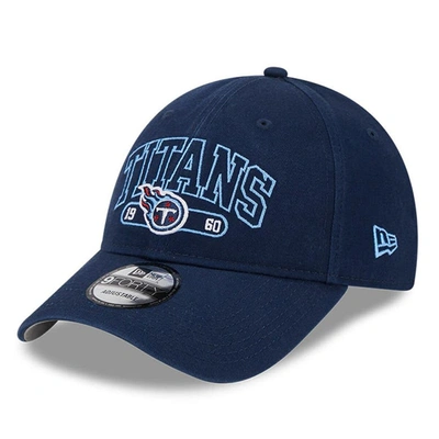 New Era Navy Tennessee Titans Outline 9forty Snapback Hat In Blue