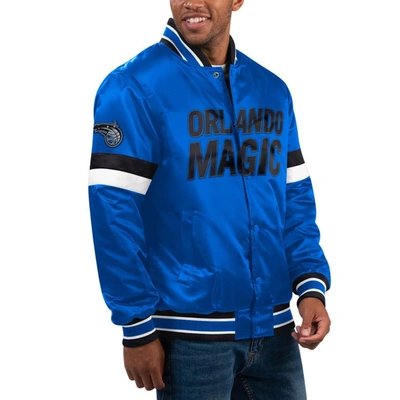 Starter Blue Orlando Magic Home Game Satin Full-snap Varsity Jacket