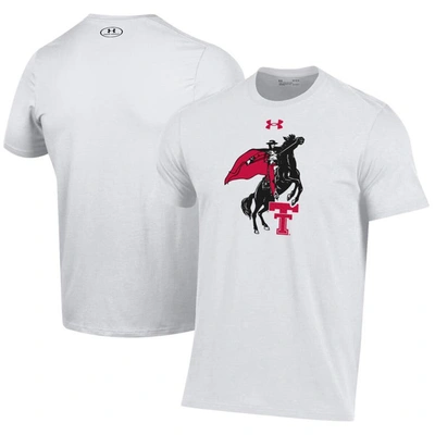 Under Armour White Texas Tech Red Raiders Throwback Masked Rider Performance Cotton T-shirt