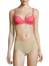 Stella Mccartney Stella Smooth & Lace Contour Plunge Bra In Azalea