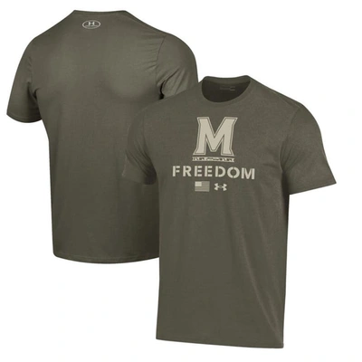 Under Armour Olive Maryland Terrapins Freedom Performance T-shirt