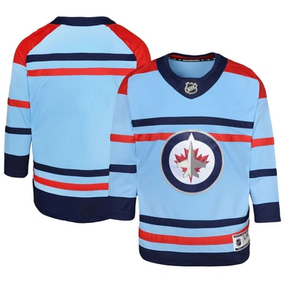Outerstuff Kids' Youth  Light Blue Winnipeg Jets Anniversary Premier Jersey