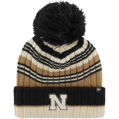 47 Brand '47 Khaki Nebraska Huskers Barista Cuffed Knit Hat With Pom