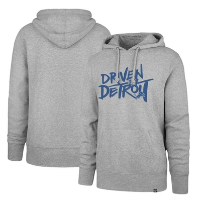 47 ' Gray Detroit Lions Driven By Detroit Pullover Hoodie In Heather Gray