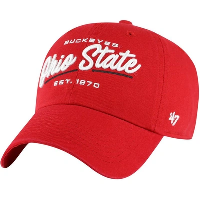 47 ' Scarlet Ohio State Buckeyes Sidney Clean Up Adjustable Hat