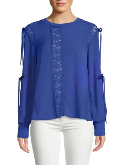 3.1 Phillip Lim / フィリップ リム Long-sleeve Silk Top In Electric Blue