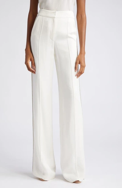 Veronica Beard Millicent Wide Leg Trousers In White