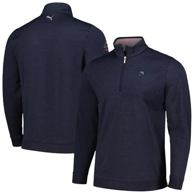 Puma X Arnold Palmer Collection Navy Arnold Palmer Invitational Castle Cloudspun Quarter-zip Top In Blue