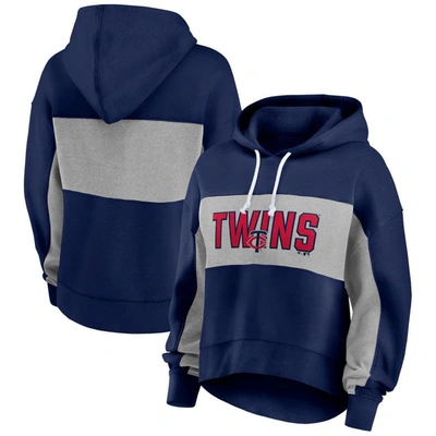 Fanatics Branded Navy Minnesota Twins Filled Stat Sheet Pullover Hoodie