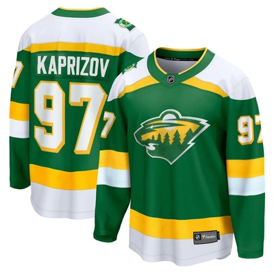 Fanatics Branded Kirill Kaprizov Green Minnesota Wild Alternate Premier Breakaway Player Jersey