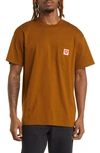 Carhartt Pocket Heart Organic Cotton T-shirt In Deep Heather Brown