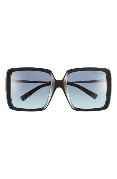 Tiffany & Co 55mm Gradient Square Sunglasses In Blue
