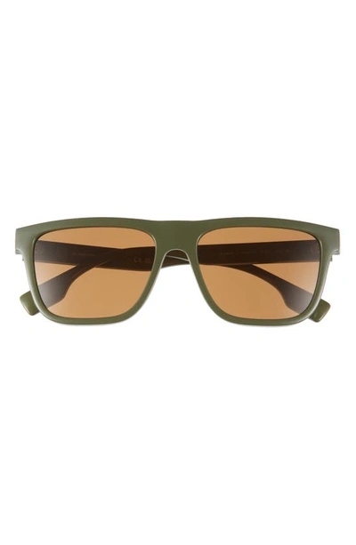 Burberry 56mm Square Sunglasses In Green