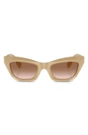 Burberry 51mm Cat Eye Sunglasses In Beige
