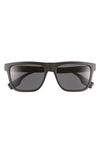 Burberry 56mm Square Sunglasses In Matte Black