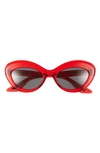 Oliver Peoples 53mm X Khaite 1968c Oval Sunglasses In Red