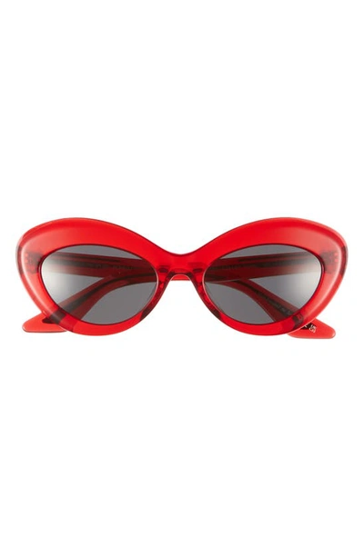 Oliver Peoples 53mm X Khaite 1968c Oval Sunglasses In Red