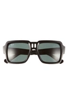 Ray Ban Magellan 54mm Square Sunglasses In Black