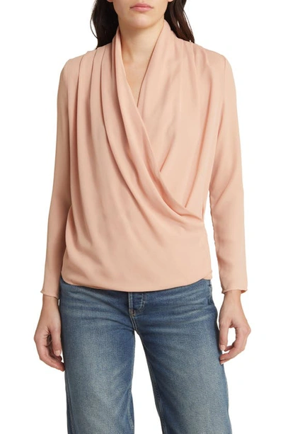 Nikki Lund Rose Long Sleeve Blouse In Pink