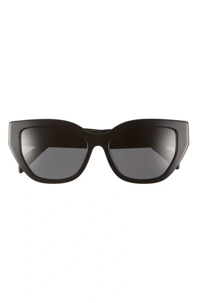 Prada 55mm Butterfly Sunglasses In Black