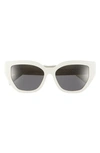 Prada 55mm Butterfly Sunglasses In Bone