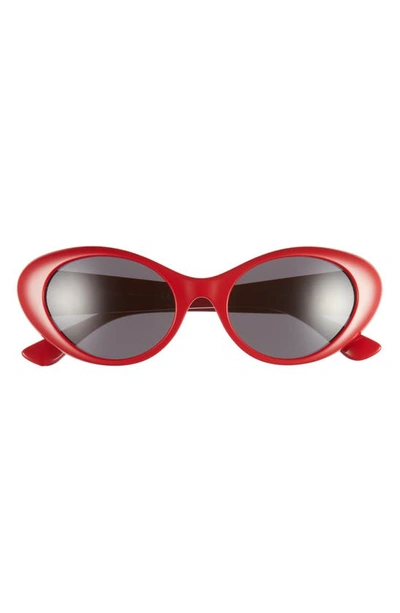 Versace 53mm Oval Sunglasses In Red